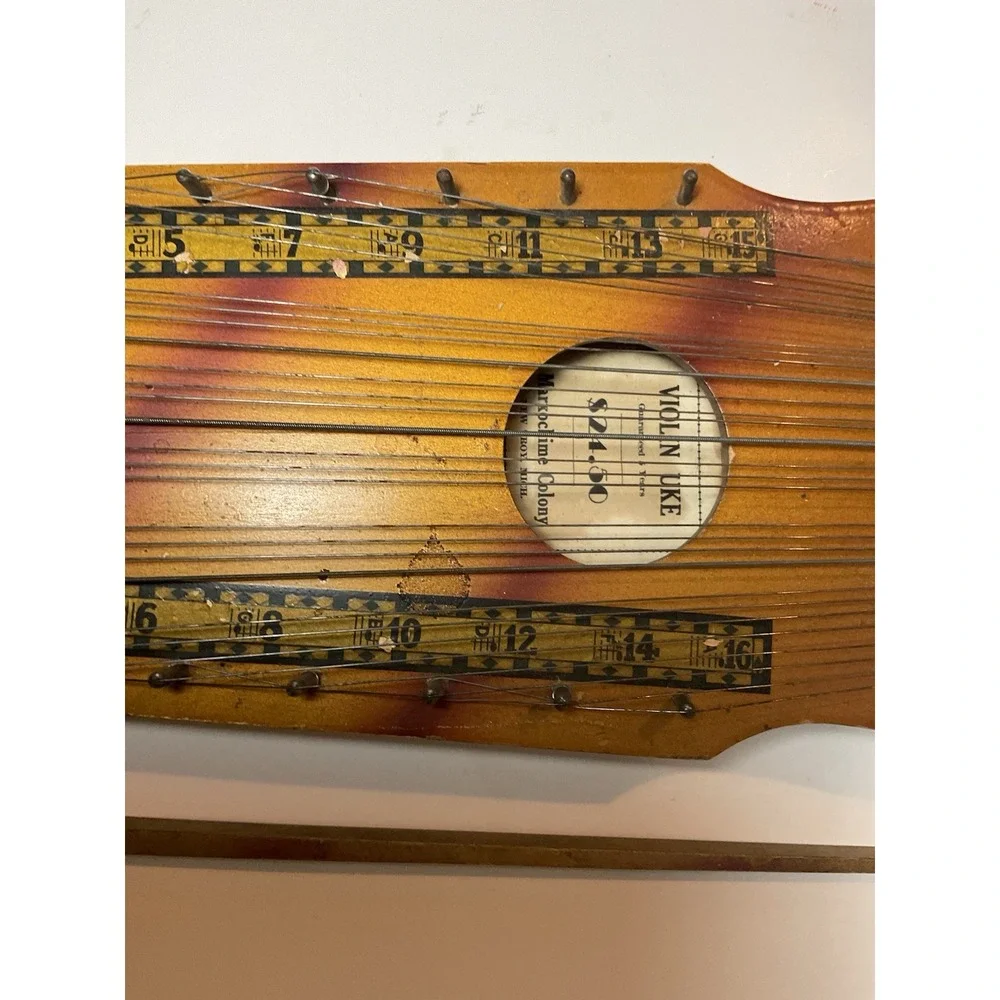 Genuine 1937‎ Marx Violin Uke w/ Bow Vintage Music Instrument